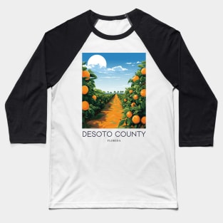 A Pop Art Travel Print of DeSoto County - Florida - US Baseball T-Shirt